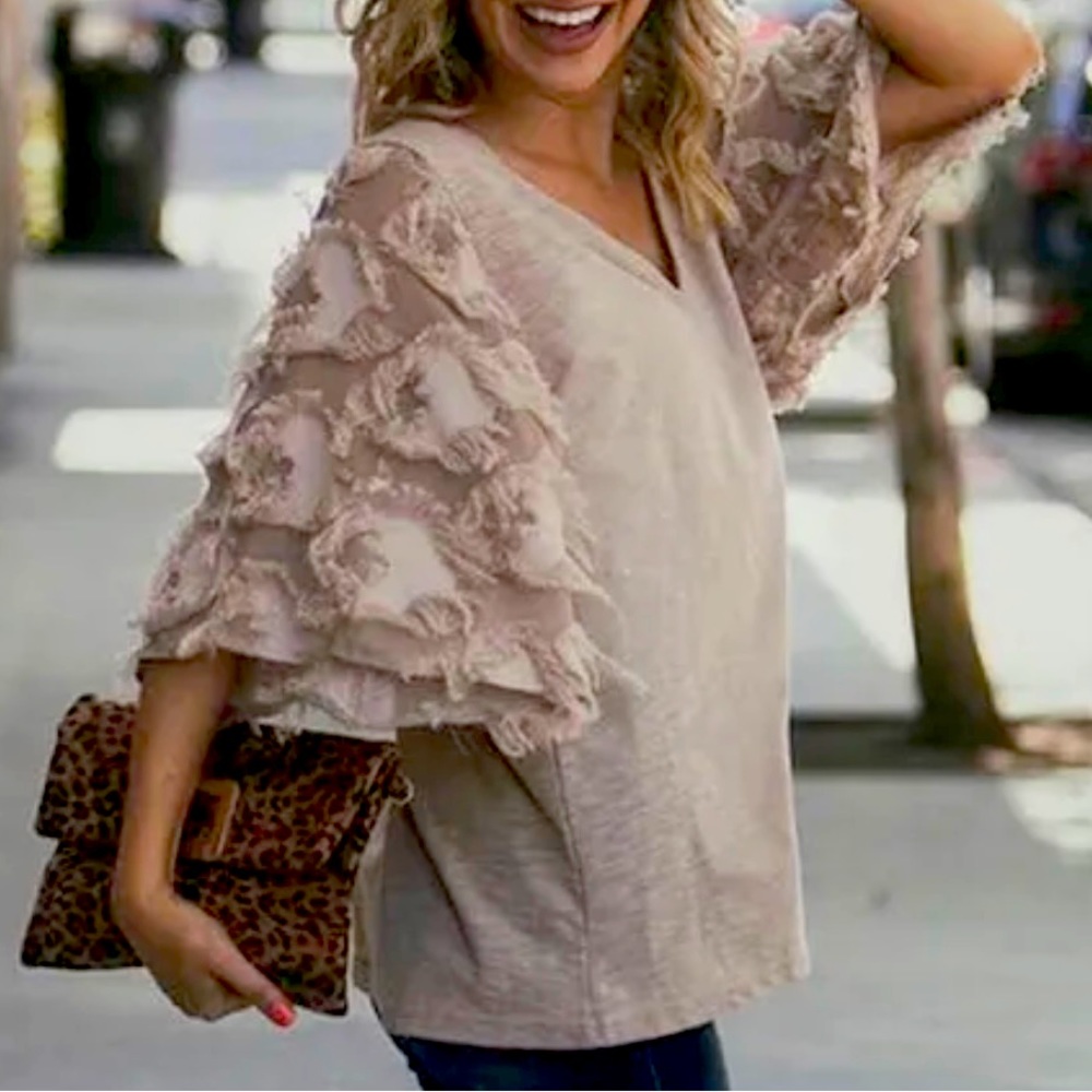 Elegant Beige Women's Top